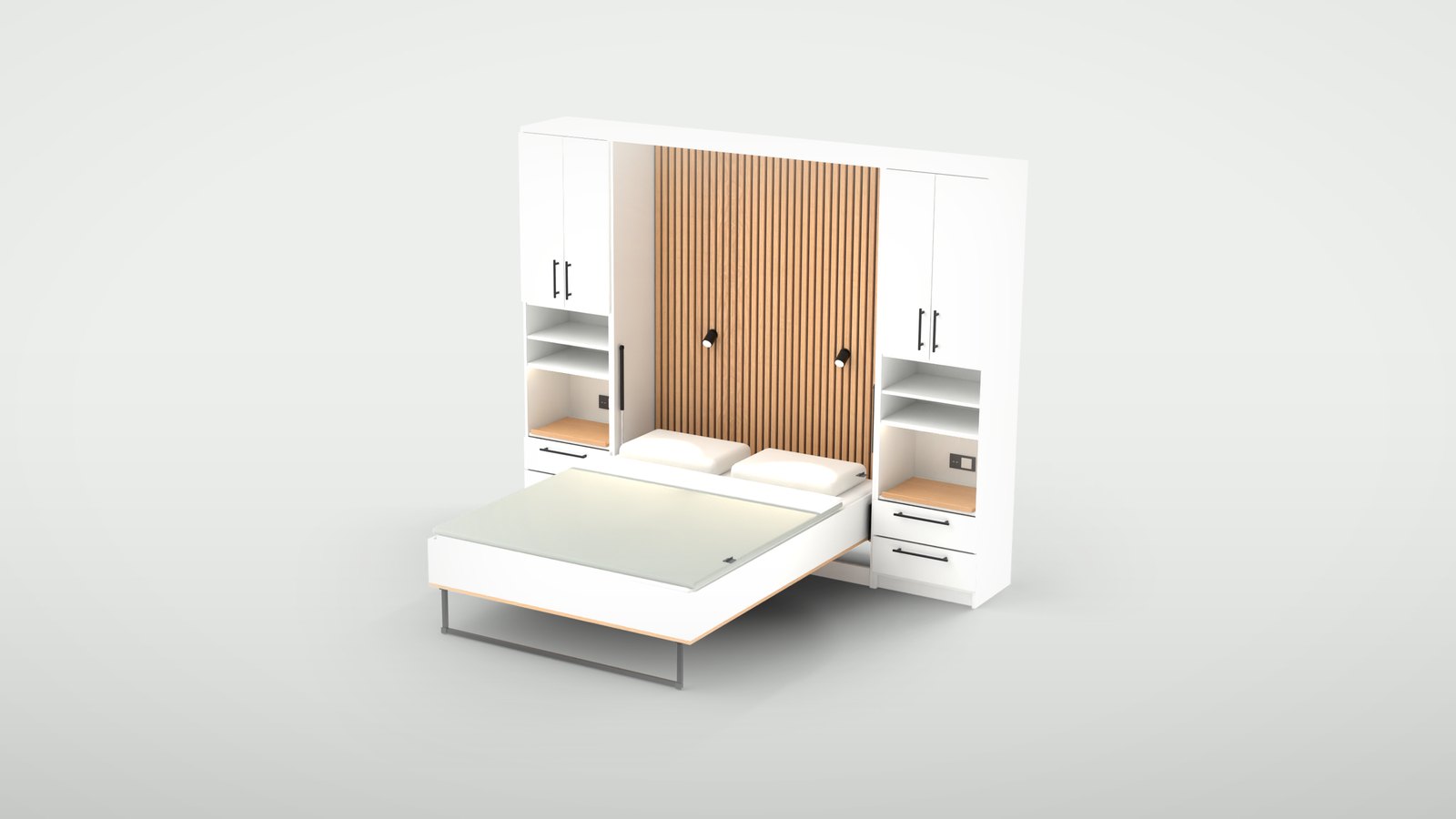 Tidalform wall bed, studio render